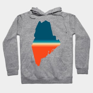 Maine State Retro Map Hoodie